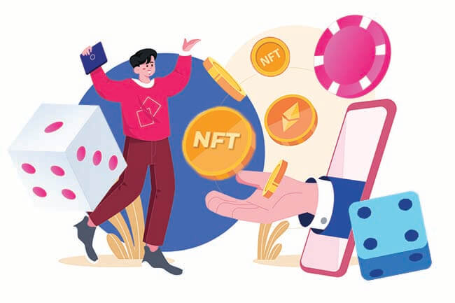 NFT casino games illustration